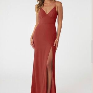 Azazie Becca Chiffon Dress (Brand New)